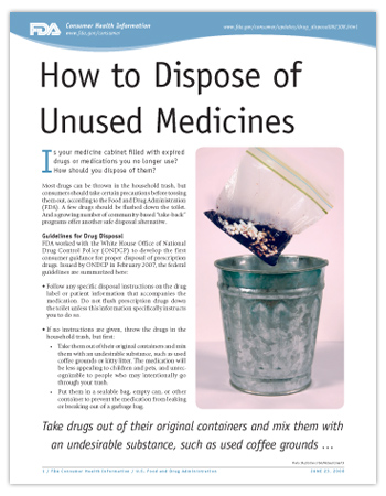 dispose medicines unused medications expired medicine drugs medication safely discard properly cabinet asheville disposal old trash use filled substance used