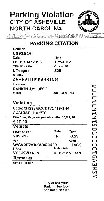 Bogus Parking Tickets Discovered in Downtown Asheville - Asheville.com